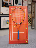 Marco de Fotos Personalizado Ludaye Hecho a Mano con Forma de Raqueta de Tenis de Madera Maciza, Impresión UV, Diseño Rectangular, Regalo de Wimbledon para Sala de Estar
