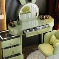 2024 chambre principale coiffeuse LED moderne Simple luxe verre maquillage bureau intelligent Internet célébrité intégré poitrine tiroirs