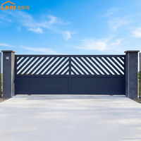 Puerta de Seguridad de Aluminio de Alta Resistencia con Doble Hoja Abatible para Entrada de Propiedades, Vehículos y Uso Comercial, Puerta Automática Eléctrica para Entrada de Vehículos OEM