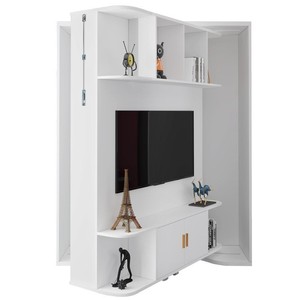 Cama Murphy giratoria personalizada, combinación de armario de TV, ahorro de espacio, sala de estar, muebles de dormitorio, cama de pared Murphy inteligente - Product Image 5