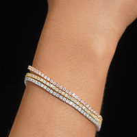 C & J Designer Hip Hop Bijoux 2mm Femmes Bracelets Colliers Homme Personnalisé Argent Noir CZ Diamant Moissanite Tennis Chaîne Bracelet