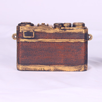 Figurine d'appareil photo en résine style antique - Accessoire décoratif Shabby Chic pour studio photo et vitrine de magasin