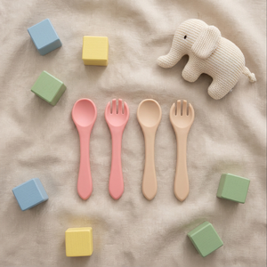 <span class=keywords><strong>Couverts</strong></span> pliables pour enfants, anti-étouffement, vaisselle pour jeunes enfants, ustensiles de table résistants à la chaleur, pièces d'argenterie polyvalentes pour nourrissons - Product Image 1