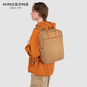 Kingsons Unisex <b>Student</b> <b>Backpack</b> 15 Inches Water Resistant Lightweight Solid Color Casual Travel <b>Backpack</b> - Product Image 2