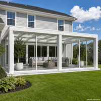 Véranda en aluminium MEXIN 6063-T5 avec double vitrage Low-E, serre, patio, jardin d'hiver, solarium, taille personnalisée