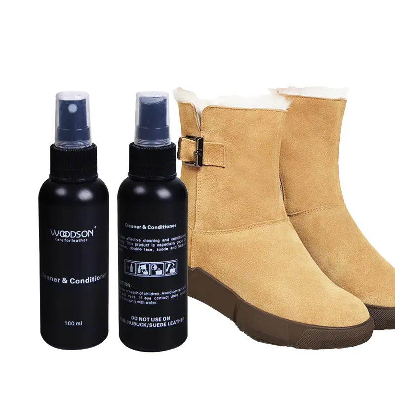 Woodson Professional Premium Suede & Nubuck Velour Leather Shoe Cleaner & Conditioner Snow Boots Cleaner Spray Suede Cleaner