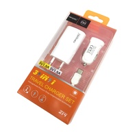Boîte en plastique PET recyclable personnalisée, ensemble de chargeurs de voyage pour appareils électroniques intelligents, emballage de boîtes en plastique avec plateau en blister inséré