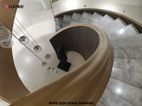 Main courantes en laiton massif de luxe pour escaliers