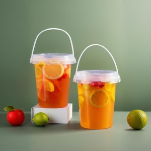 Tapa <span class=keywords><strong>Transparente</strong></span> Personalizada, <span class=keywords><strong>Vaso</strong></span> de Plástico PP de 1L Resistente a Fugas, <span class=keywords><strong>Desechable</strong></span> para Bebidas Frías - Product Image 4