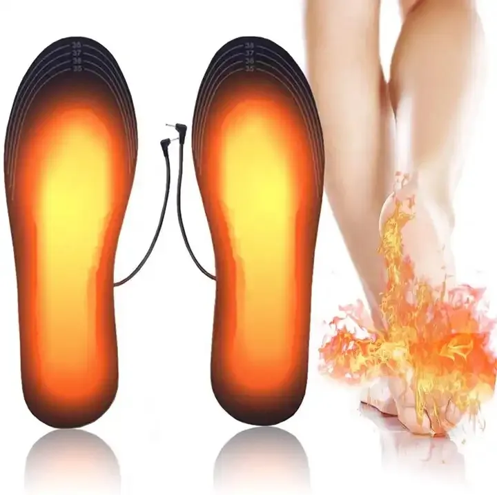 Palmilhas de aquecimento EVA USB lavável e tailorable Palmilhas aquecidas elétricas para homens mulheres