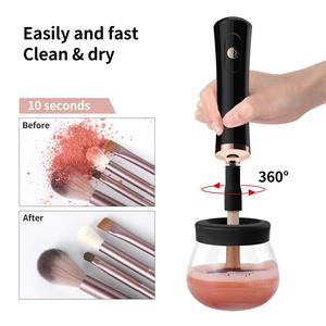 Nuevo Secador de Brochas de Maquillaje Portátil con 8 Collares de Goma, Giratorio Automático, Limpiador Eléctrico de Brochas de Maquillaje - Product Image 2