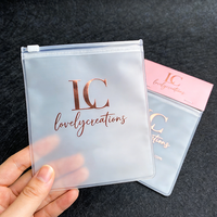 Sacs à fermeture éclair en PVC mat imprimés sur mesure, mini, durables, imperméables, réutilisables pour l'emballage de petits bijoux et accessoires