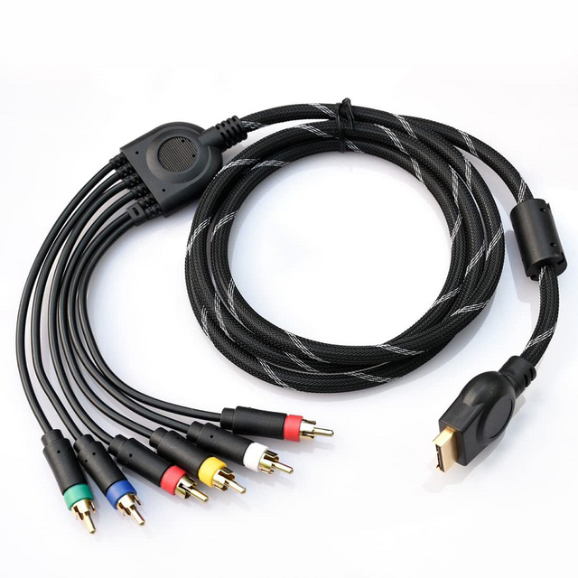 HDTV Component 5 RCA Audio Video Cable Game Cable