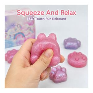 ชุดงานฝีมือ Taba Squishy ขายส่ง แบบสองชิ้น ถาดยางนิ่ม ตัวละคร ของตกแต่งสีสัน กลิตเตอร์ ถ้วย ไม้คนสี ยูนิคอร์น กล่องของขวัญ - Product Image 3