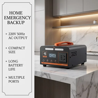 Batterie portable LiFePO4 200W 300W pour extérieur, 220V, grande capacité, pour camping, stand, voiture, maison, stockage d'énergie d'urgence