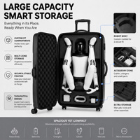 Valise à roulettes multifonctionnelle en EVA, conteneur de rangement intelligent pour robot, étui de transport rigide pour robot