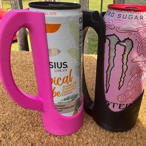 Support pour canettes fines de 12 oz avec poignée, version 2025 améliorée, réutilisable, pour boissons, support pratique et robuste pour un nettoyage facile - Product Image 6