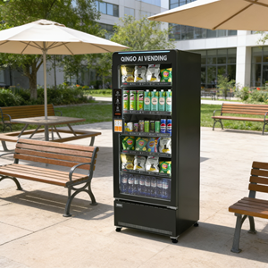 Solution de distribution automatique Qingo pour économiser de l'espace, contrôle de température à distance, intérieur de qualité alimentaire pour hall d'hôtel, distributeur automatique. - Product Image 1