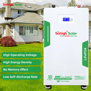 Batterie au lithium rechargeable Sohigh Solar Simple Monitoring LiFePO4 51,2 V 16 kWh, qualité supérieure, plus de 8000 cycles, montage mural, hors réseau/hybride - Product Image 2