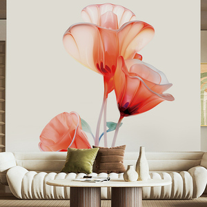 Nuovo Adesivo Murale Cinese con Motivi <span class=keywords><strong>Floreali</strong></span> per Decorazione Soggiorno e Camera da Letto, Autoadesivo e Impermeabile in PVC - Product Image 1