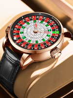 Montres mécaniques PINDU 6628 Design NH35A pour hommes, bouton poussoir, jeu de roulette russe, miroir saphir, cadran diamanté, montre pour hommes