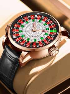 Orologio da <span class=keywords><strong>Uomo</strong></span> di Design PINDU 6628 con Movimento Meccanico NH35A, Pulsante per Gioco della Roulette Russa, Vetro Zaffiro e Quadrante con Diamanti - Product Image 6