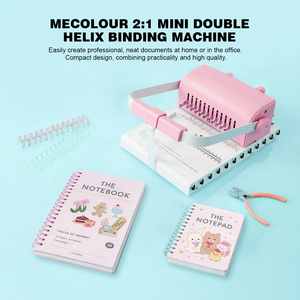 Machine à relier portable mini spirale 2:1, perforatrice et relieuse manuelle compacte pour carnets A4 A6, équipement <span class=keywords><strong>de</strong></span> reliure pour la maison et <span class=keywords><strong>le</strong></span> bureau - Product Image 3