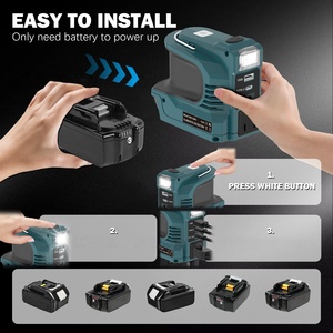 Adaptador Inversor de Corriente de Alta Resistencia Compatible con Baterías <span class=keywords><strong>Makita</strong></span>, <span class=keywords><strong>DeWalt</strong></span> y <span class=keywords><strong>Milwaukee</strong></span> de 18V, Convertidor de CA de 220V para Exteriores - Product Image 2