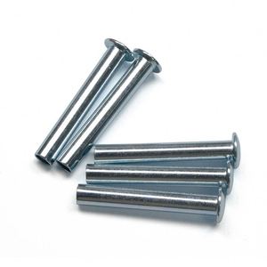 Rivet métallique long à trou profond, tête ronde, en fer plaqué zinc, semi-tubulaire, certifié ISO, pour usage industriel, direct usine - Product Image 3