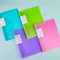 Cahier de notes A4 à spirale en plastique PP 30 trous avec 60 feuilles reliure à spirale à couverture rigide pour l'école