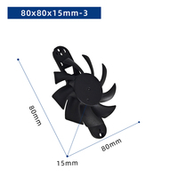 Ventilateur de refroidissement à air 8015-3 DC 80x80x15mm étanche IP68 sans cadre 12V à roulement à billes avec pales en plastique OEM ODM pour utilisation en charge de véhicules électriques CE ROHS