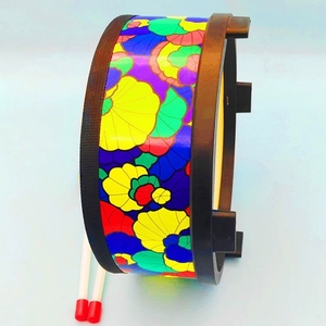 Wholesale Colorful Printed Kids Floor <b>Drum</b> Standing Hand <b>Drum</b> With Mallets Orff Percussion Instrument <b>For</b> Toddler Rhythm - Product Image 5