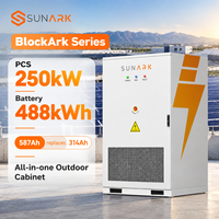 SunArk 250kW 488kWh Kabinet ESS Berpendingin Cairan Siap Pakai dengan Modul Pra-Rakit untuk Instalasi Cepat di Lokasi