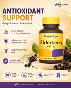 Cápsulas de Saúco Negro Original Logo Elderberry 400 Mg, Suplementos Naturales de Extracto de Saúco con Vitamina C - Product Image 4