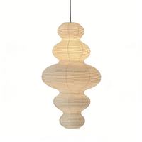 Abat-jour en papier de riz de style japonais fait main, Wabi Sabi, en forme de gourde, pour LOFT, salon, halls d'hôtel, centres commerciaux