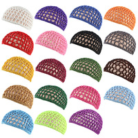 Crochet cheveux Net Snood chapeau épais court Hairnet Snoods couverture ornement pour les femmes décontracté sommeil Design élégant