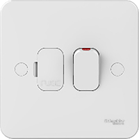 Boîtier de distribution de fusibles Ggbl5010, 2 groupes, pôles, interrupteur 13A, blanc IP20 87mm de large, urée-formaldéhyde, neuf, en stock