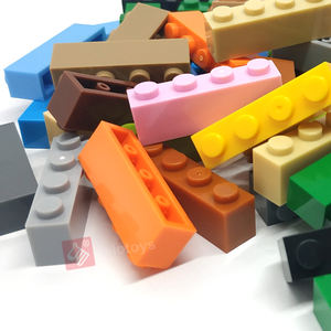 DELO TOYS (30 Colores) Piezas de Bricolaje 1x4, Bloques de Construcción MOC, Ladrillos de Construcción de Plástico, Juguetes de Ladrillos 1*<span class=keywords><strong>4</strong></span>, 1 X <span class=keywords><strong>4</strong></span> (NO.3010) - Product Image 4