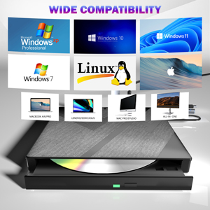 Nhỏ xách tay 8x <span class=keywords><strong>Blu</strong></span> <span class=keywords><strong>ray</strong></span> lưu trữ CD Nhà Văn Đầu đốt Ổ đĩa quang USB/Type-C bên ngoài DVD Máy nghe nhạc Đầu đọc thẻ ổ đĩa - Product Image 4