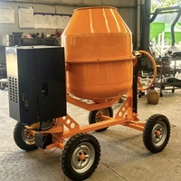 Bétonnière diesel portable HK-700 à tambour inclinable 4D avec entraînement par couronne dentée pour utilisation sur chantier