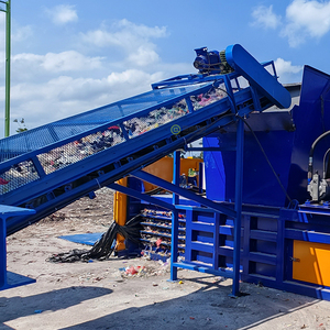 Équipement automatique de traitement des déchets ménagers, ligne de production de broyage, de tri et d'emballage des ordures domestiques - Product Image 1
