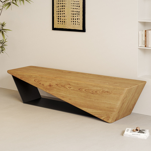 Panca Moderna in Pino, Sgabello Portascarpe, Pouf Contenitore per Fondo Letto, Sgabello per Soggiorno, Hotel, Negozio di Abbigliamento, Sgabello Poggiapiedi - Product Image 2