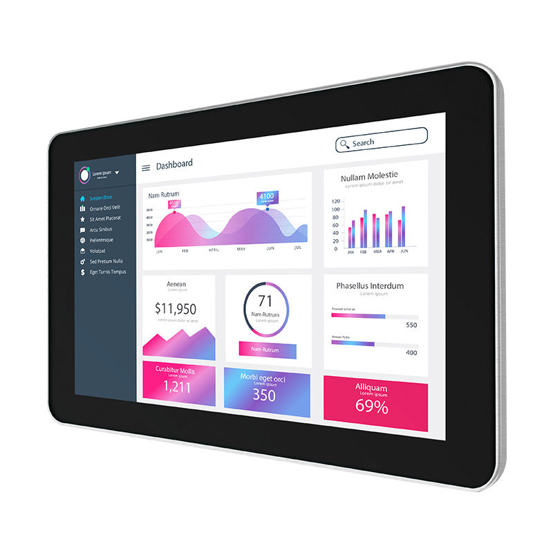 New 21.5 Inch IPS 1920x1080 HD Capacitive PCAP Industrial LCD Touch Screen Monitor Aluminum Frame Wall Mount for Business Use