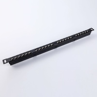 Panel Patch RJ45 Cat6 UTP Tanpa Pelindung Ultra Tipis 0.5U 24 Port 19 Inch untuk Rak Jaringan dengan Pencetakan Nomor