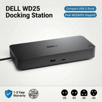 Station d'accueil USB-C authentique pour WD25 avec ports USB 3.2 pour boîtier 2.0 - Prise en charge de deux moniteurs et transfert de données haute vitesse