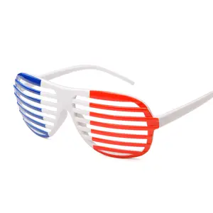 Shutters shape national flag football pattern festival promotion gift wholesale party sunglasses women men eyewear sun glasses