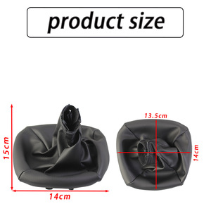 Fiat Panda Gear <b>Shift</b> <b>Knob</b> Black Leather 5-Speed Ergonomic Car Gear Lever Accessory - Product Image 4