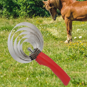 Peine para Caballos TMC-H-003 de TARIQMFG.CO, de Acero Inoxidable, Diseño Seguro, Fácil de Agarrar, para el Cuidado de la Salud Animal, Veterinaria - Product Image 1
