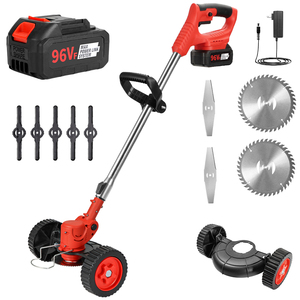 Tondeuse à gazon automotrice électrique à vente directe d'usine <span class=keywords><strong>coupe</strong></span>-herbe de jardin rotatif à haute efficacité et à faible bruit rouge - Product Image 1
