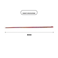 Juguete Antiestrés de Serpiente Articulada de 82 cm, Impresa en 3D, Material PLA, Duradera, con Degradado Azul-Verde, Modelo de Reptil Realista, Diseño Moderno